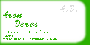 aron deres business card